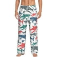 thumbnail image 1 of Bingfone Colorful Shark Mens All Over Print Sleep Pajama Pants-Large, 1 of 9