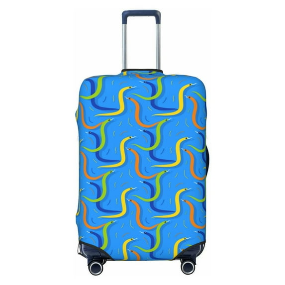 Bingfone Colorful Snake Luggage Cover Washable Suitcase Cover Protector Anti-scratch Suitcase cover Fits 18-32 Inch Luggage