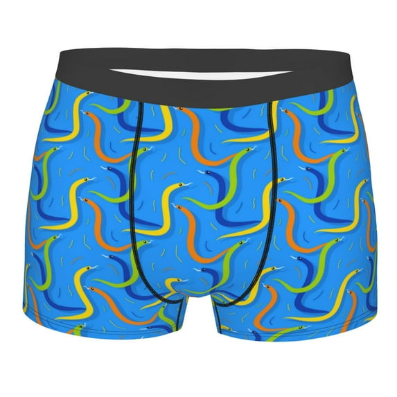 Bingfone Colorful Snake Men's Underwear - Casual Stretch Boxer Briefs-Large