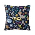 thumbnail image 1 of Bingfone Colorful Space Linen Throw Pillow Covers Cushion Case Pocket Button Vintage Farmhouse Pillowcase for Sofa Couch Bed 16"x16", 1 of 9