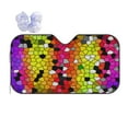 thumbnail image 1 of Bingfone Colorful Tie Dye Stained Glass 1 Car Windshield Sun Shade Protector Keep Your Vehicle Cool Sun Shield Visor Cover Foldable For Car Truck Suv-Medium, 1 of 9