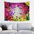 thumbnail image 1 of Bingfone Colorful Tie Dye Stained Glass 3 Tapestry Wall Hanging Decor For Living Room Bedroom Dorm Classroom Office Decor 29x37 Inch, 1 of 9