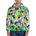 thumbnail image 1 of Bingfone Colorful Tie Dye Stained Glass Men'S Drawstring Hoodie Long Sleeve Pocket Sweatshirts-Medium, 1 of 9