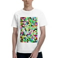 thumbnail image 1 of Bingfone Colorful Tie Dye Stained Glass Men'S Loose Fit Short-Sleeve Pocket T-Shirt, 1 of 7