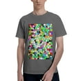 thumbnail image 1 of Bingfone Colorful Tie Dye Stained Glass Men'S Loose Fit Short-Sleeve Pocket T-Shirt, 1 of 7