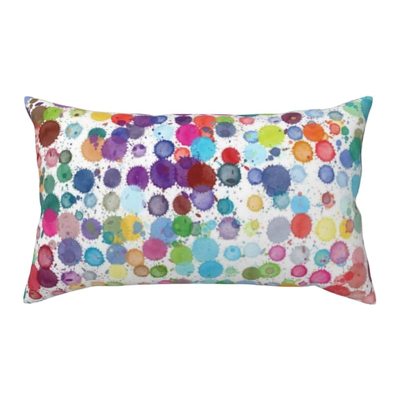 Bingfone Colorful Watercolor Dots Printed Pillowcase 20x36 inches - Standard Pillow Cases with Envelope Closure,Gifts for Women Men