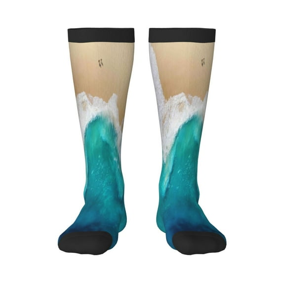 Bingfone Compression Socks For Women And Men Long Socks For Running Athletic Cycling Nurse-Beach