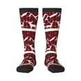 thumbnail image 1 of Bingfone Compression Socks For Women And Men Long Socks For Running Athletic Cycling Nurse-Christmas Buffalo Plaid, 1 of 9