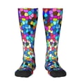 thumbnail image 1 of Bingfone Compression Socks For Women And Men Long Socks For Running Athletic Cycling Nurse-Colorful Tie Dye Stained Glass 2, 1 of 9