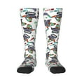 thumbnail image 1 of Bingfone Compression Socks For Women And Men Long Socks For Running Athletic Cycling Nurse-Dinosaur On Excavator2, 1 of 9