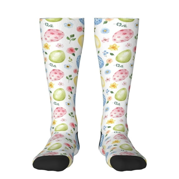 Bingfone Compression Socks For Women And Men Long Socks For Running Athletic Cycling Nurse-Easter Egg3
