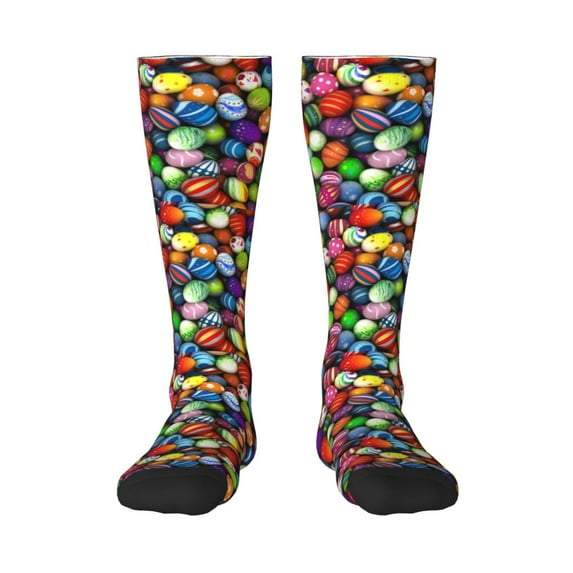 Bingfone Compression Socks For Women And Men Long Socks For Running Athletic Cycling Nurse-Easter Eggs2