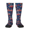 thumbnail image 1 of Bingfone Compression Socks For Women And Men Long Socks For Running Athletic Cycling Nurse-Fire Truck 1, 1 of 9
