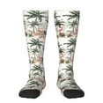 thumbnail image 1 of Bingfone Compression Socks For Women And Men Long Socks For Running Athletic Cycling Nurse-Flamingo Palm Trees, 1 of 9