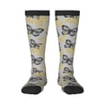 thumbnail image 1 of Bingfone Compression Socks For Women And Men Long Socks For Running Athletic Cycling Nurse-Golden Glitter Butterflies, 1 of 9
