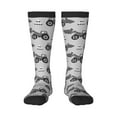 thumbnail image 1 of Bingfone Compression Socks For Women And Men Long Socks For Running Athletic Cycling Nurse-Gray Tractor, 1 of 9
