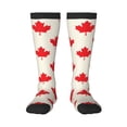 thumbnail image 1 of Bingfone Compression Socks For Women And Men Long Socks For Running Athletic Cycling Nurse-Happy Canada Day, 1 of 9