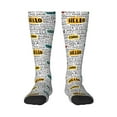 thumbnail image 1 of Bingfone Compression Socks For Women And Men Long Socks For Running Athletic Cycling Nurse-Hello, 1 of 9