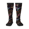 thumbnail image 1 of Bingfone Compression Socks For Women And Men Long Socks For Running Athletic Cycling Nurse-Humming Bird, 1 of 9