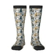 thumbnail image 1 of Bingfone Compression Socks For Women And Men Long Socks For Running Athletic Cycling Nurse-Llama And Cactus1, 1 of 9