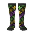 thumbnail image 1 of Bingfone Compression Socks For Women And Men Long Socks For Running Athletic Cycling Nurse-Mardi Gras1, 1 of 9