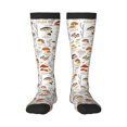thumbnail image 1 of Bingfone Compression Socks For Women And Men Long Socks For Running Athletic Cycling Nurse-Mushrooms And Butterflies, 1 of 9