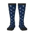 thumbnail image 1 of Bingfone Compression Socks For Women And Men Long Socks For Running Athletic Cycling Nurse-Nautical Themed Simple Anchors, 1 of 9