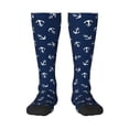 thumbnail image 1 of Bingfone Compression Socks For Women And Men Long Socks For Running Athletic Cycling Nurse-Nautical Themed Simple Anchors, 1 of 9