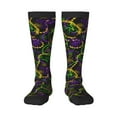thumbnail image 1 of Bingfone Compression Socks For Women And Men Long Socks For Running Athletic Cycling Nurse-Neon Mardi Gras, 1 of 9