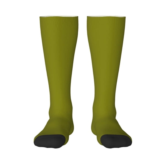 Bingfone Compression Socks For Women And Men Long Socks For Running Athletic Cycling Nurse-Olive