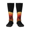 thumbnail image 1 of Bingfone Compression Socks For Women And Men Long Socks For Running Athletic Cycling Nurse-Orange Dalia, 1 of 9