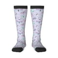 thumbnail image 1 of Bingfone Compression Socks For Women And Men Long Socks For Running Athletic Cycling Nurse-Purple Butterfly, 1 of 9
