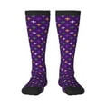 thumbnail image 1 of Bingfone Compression Socks For Women And Men Long Socks For Running Athletic Cycling Nurse-Purple Mardi Gras, 1 of 9