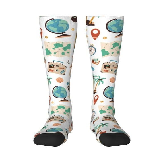 Bingfone Compression Socks For Women And Men Long Socks For Running Athletic Cycling Nurse-Travel1