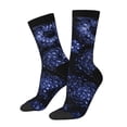 thumbnail image 1 of Bingfone Compression Socks for Women and Men Long Socks for Running Athletic Cycling Nurse- Blue-Purple Raspberries, 1 of 6