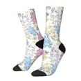 thumbnail image 1 of Bingfone Compression Socks for Women and Men Long Socks for Running Athletic Cycling Nurse- Cartoon Bunny, 1 of 6