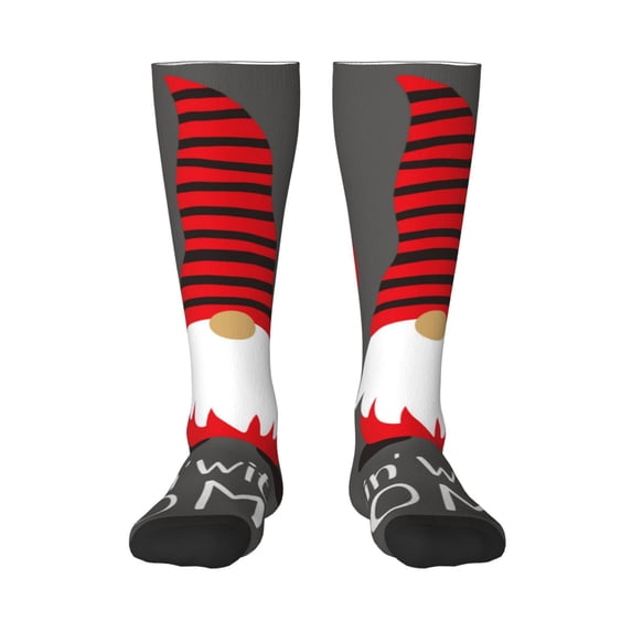 Bingfone Compression Socks for Women and Men Long Socks for Running Athletic Cycling Nurse-Chillin with My Gonme