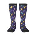 thumbnail image 1 of Bingfone Compression Socks for Women and Men Long Socks for Running Athletic Cycling Nurse-Colorful Dinosaur, 1 of 8