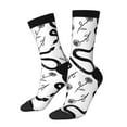 thumbnail image 1 of Bingfone Compression Socks for Women and Men Long Socks for Running Athletic Cycling Nurse- Hand Drawn Snake, 1 of 6