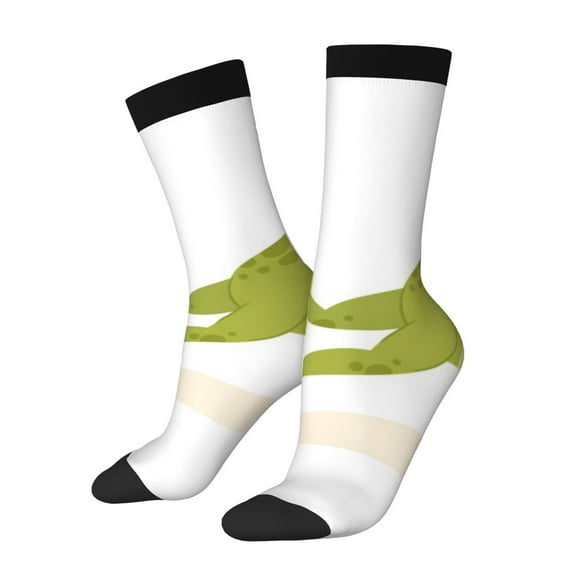 Bingfone Compression Socks for Women and Men Long Socks for Running Athletic Cycling Nurse- Hunting Frog