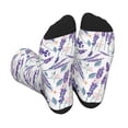 thumbnail image 1 of Bingfone Compression Socks for Women and Men Long Socks for Running Athletic Cycling Nurse- Lavender Flowers, 1 of 7