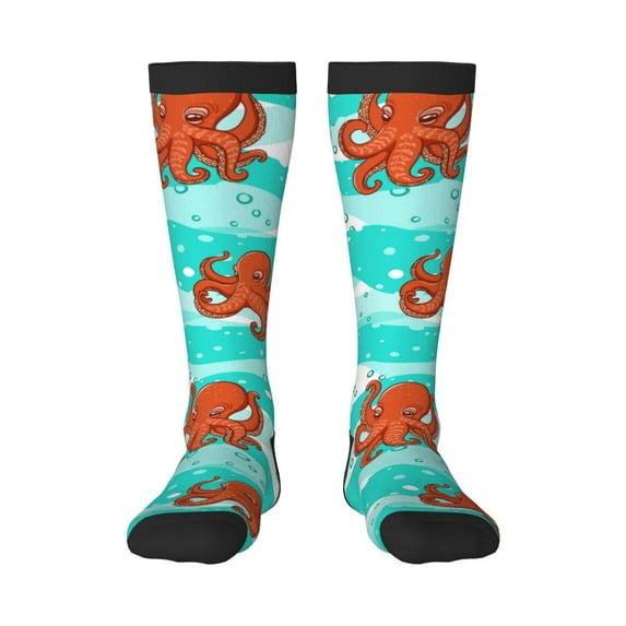 Bingfone Compression Socks for Women and Men Long Socks for Running Athletic Cycling Nurse-Octopuses