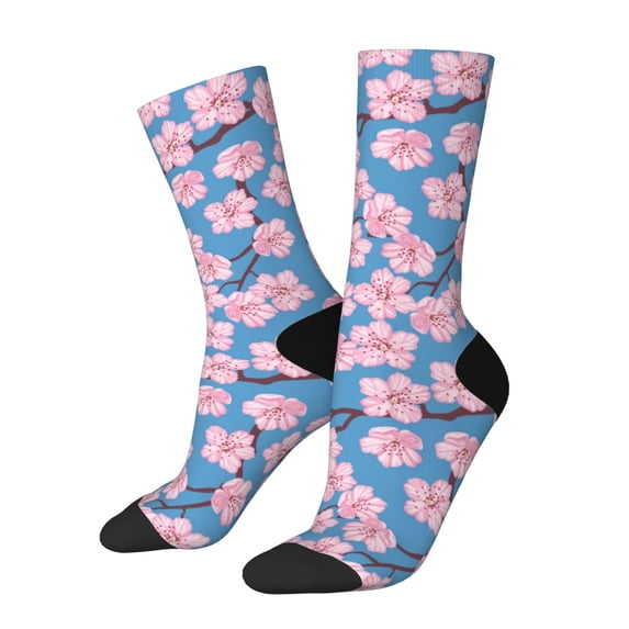 Bingfone Compression Socks for Women and Men Long Socks for Running Athletic Cycling Nurse- Orchids Flowers