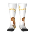 thumbnail image 1 of Bingfone Compression Socks for Women and Men Long Socks for Running Athletic Cycling Nurse-Pumpkin Pie Gnome, 1 of 8