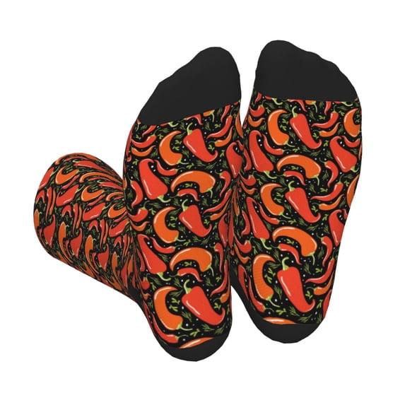 Bingfone Compression Socks for Women and Men Long Socks for Running Athletic Cycling Nurse- Red Hot Chili