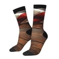 thumbnail image 1 of Bingfone Compression Socks for Women and Men Long Socks for Running Athletic Cycling Nurse- Rustic American Flag Wood, 1 of 6