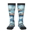 thumbnail image 1 of Bingfone Compression Socks for Women and Men Long Socks for Running Athletic Cycling Nurse-Sea Marine And Lighthouse, 1 of 8