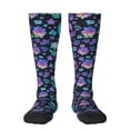 thumbnail image 1 of Bingfone Compression Socks for Women and Men Long Socks for Running Athletic Cycling Nurse-Skull flower cute, 1 of 8