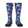 thumbnail image 1 of Bingfone Compression Socks for Women and Men Long Socks for Running Athletic Cycling Nurse-Skull flower tie dye, 1 of 8