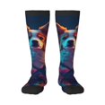 thumbnail image 1 of Bingfone Compression Socks for Women and Men Long Socks for Running Athletic Cycling Nurse-Starry Sky White Cloud Puppy, 1 of 8